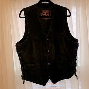 Black Denim Vest